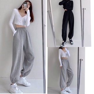 Quần nỉ bông style ulzzang quần jogger hàn quốc