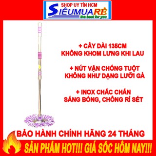 Cây lau nhà inox rời 360 thái lan