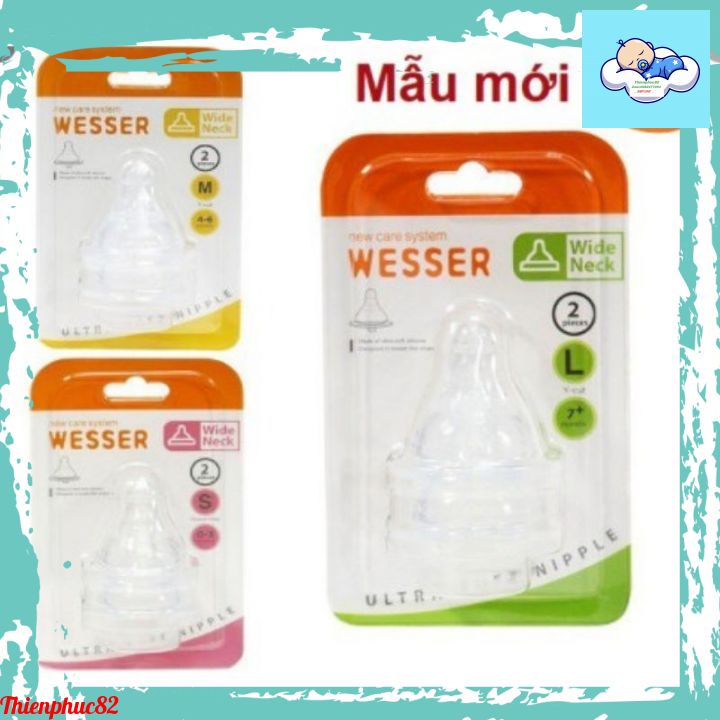 Núm vú cổ rộng wesser vỉ 2 cái ( S M L +)