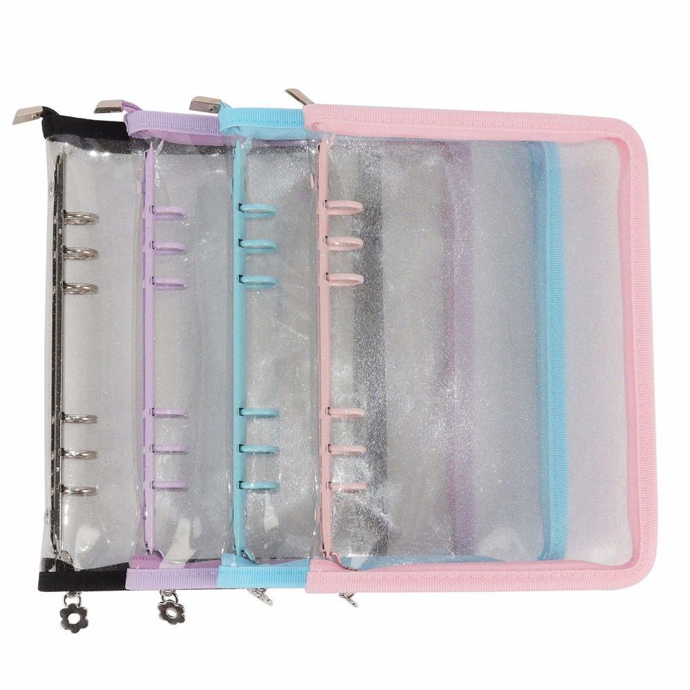 Sổ Tay Bìa Trong Suốt 6 Lỗ A5 / A6 / Nhiều Màu Sắc