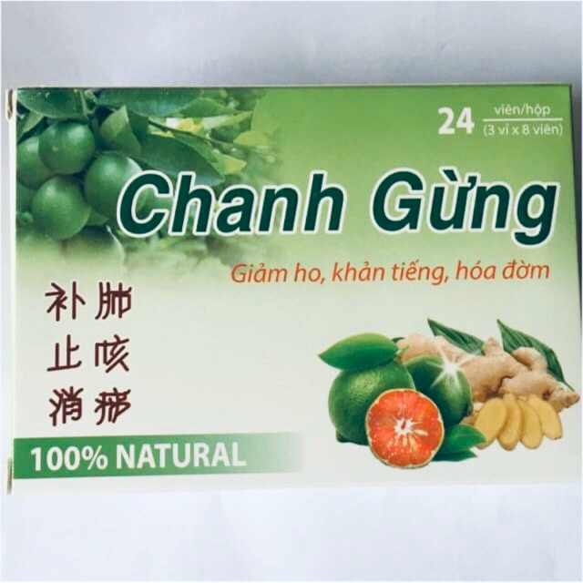 Kẹo ngậm ho Chanh gừng (giảm ho ,khản tiếng ,hoá đờm)