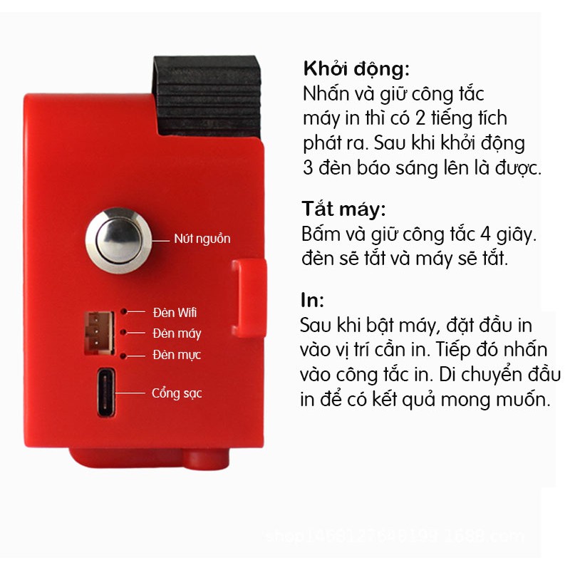 Máy in date mini cầm tay Promax DT-130Mini in logo, in hạn sử dụng, in mã qr, barcode