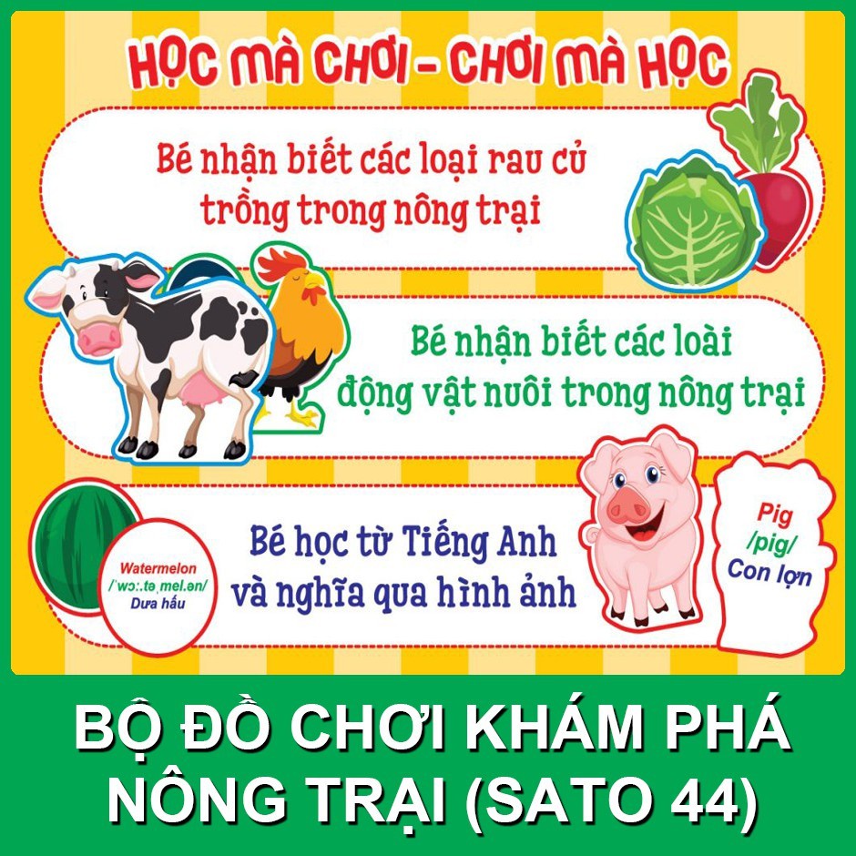 Bộ đồ chơi mô hình khám phá, xây dựng nông trại 94 chi tiết