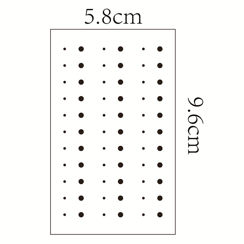 Hình Xăm Dán Tạm Thời Bằng PVC Kích Thước 5.8 * 9.6Cm Họa Tiết Chấm Bi Màu Đen Quyến Rũ Cho Nữ