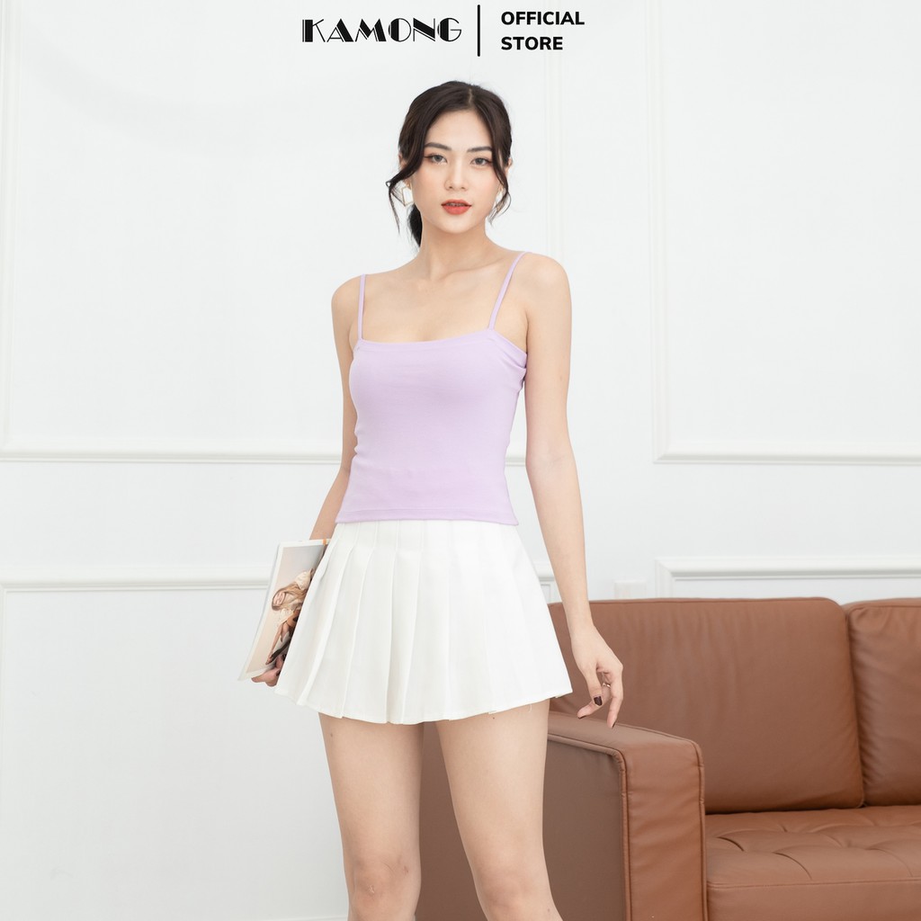 Áo hai dây thun nữ cao cấp KAMONG vải cotton 100% co dãn tốt A133 | BigBuy360 - bigbuy360.vn