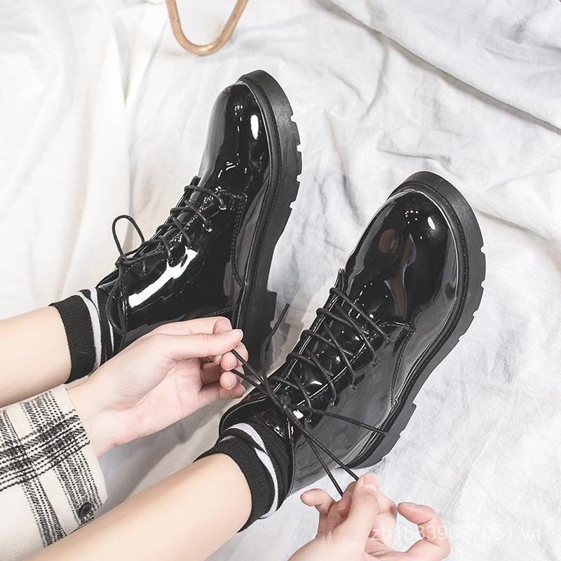 DR. MARTENS Giày Bốt Da Nữ Cổ Cao Thời Trang Anh Quốc 2019