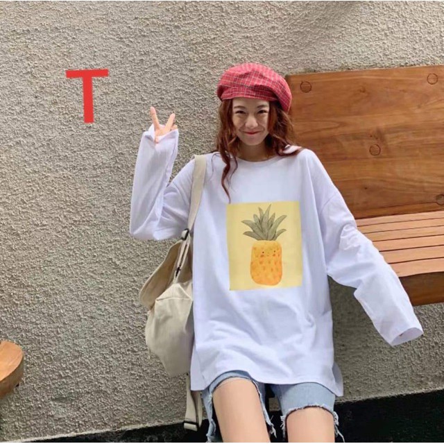 [FREESHIP ĐƠN TỪ 50K] Áo thun quả dứa dài tay DTR0919