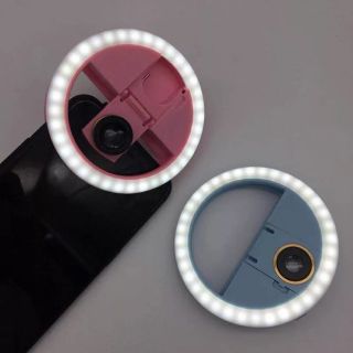 Đèn led kẹp điện thoại hỗ trợ chụp hình rõ hơn có kính lú đèn kẹp nối mi