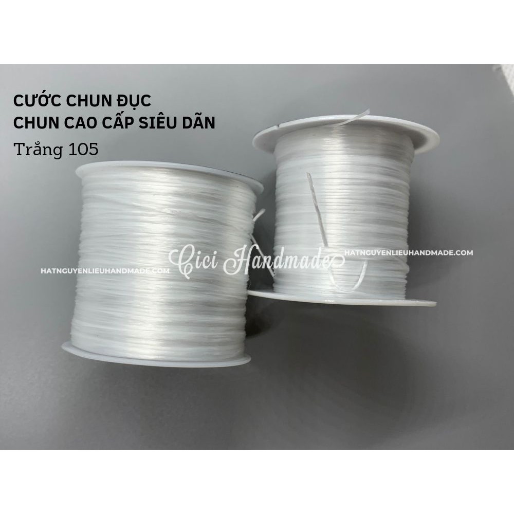 Cước chun đục siêu dãn Cici Handmade hạt cườm nguyên liệu tự làm kẹp tóc cô dâu đính kết làm vòng tay