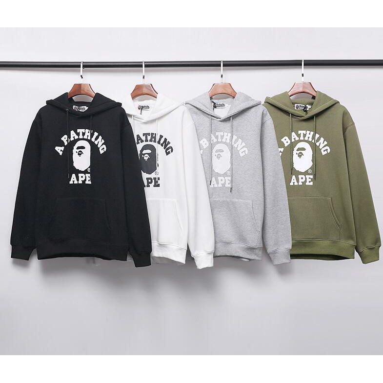 BAPE Áo Hoodie Vải Cotton In Họa Tiết Thời Trang Cho Nam Và Nữ