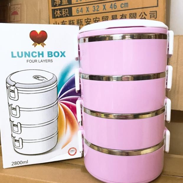 Cặp lồng cơm 4 tầng nhiều màu tiện lợi