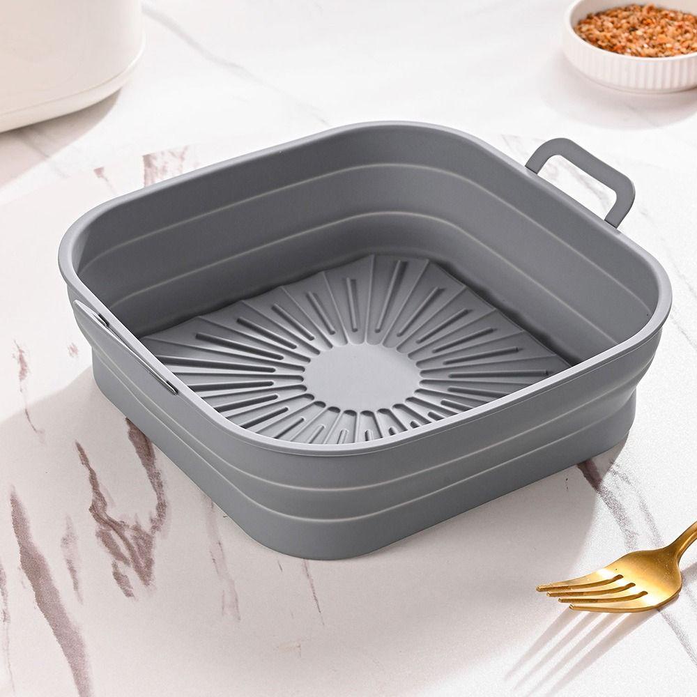 LEISURE Khay Nướng Bánh Bằng Silicone Hình Vuông Có Thể Tái Sử Dụng