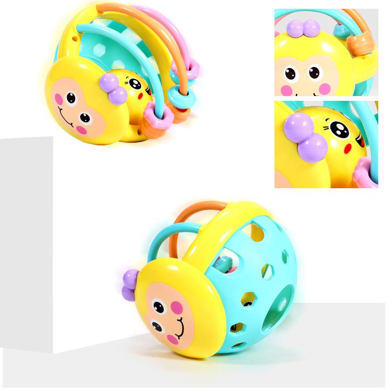 Bee Soft Teether Rattle Puzzle Hand Grab Ball Toy