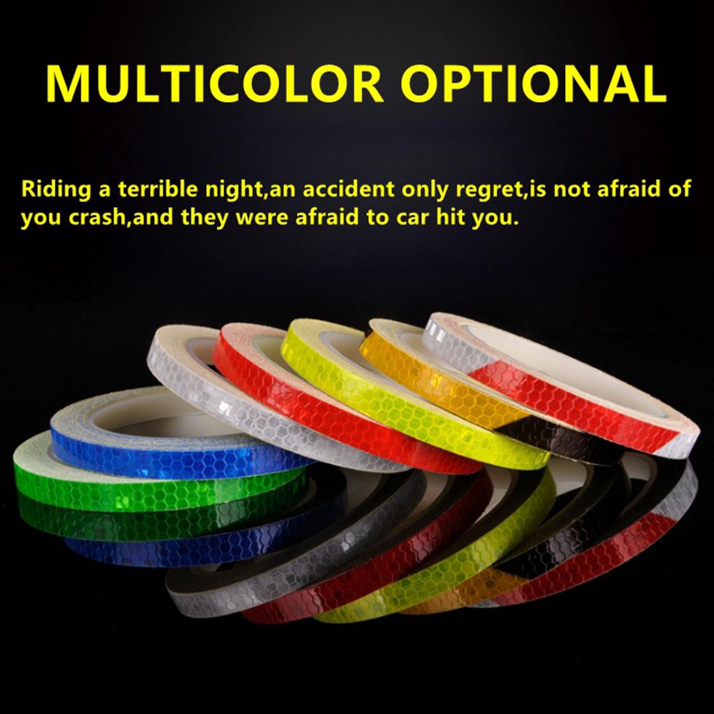 Miếng dán phản quang chống thấm nước 1cm*8m trang trí xe đạp/ mô tô độc đáo sáng tạo