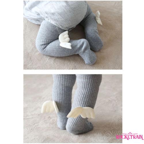 Quần vớ cotton mềm gắn đôi cánh thiên thần ấm áp xinh xắn dành cho bé gái