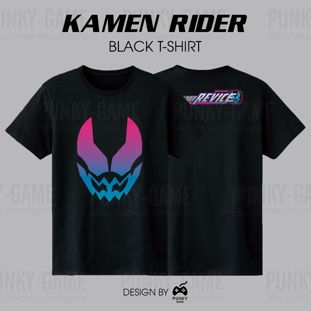 Áo thun Kamen Rider REVICE Black T-Shirt ngắn tay