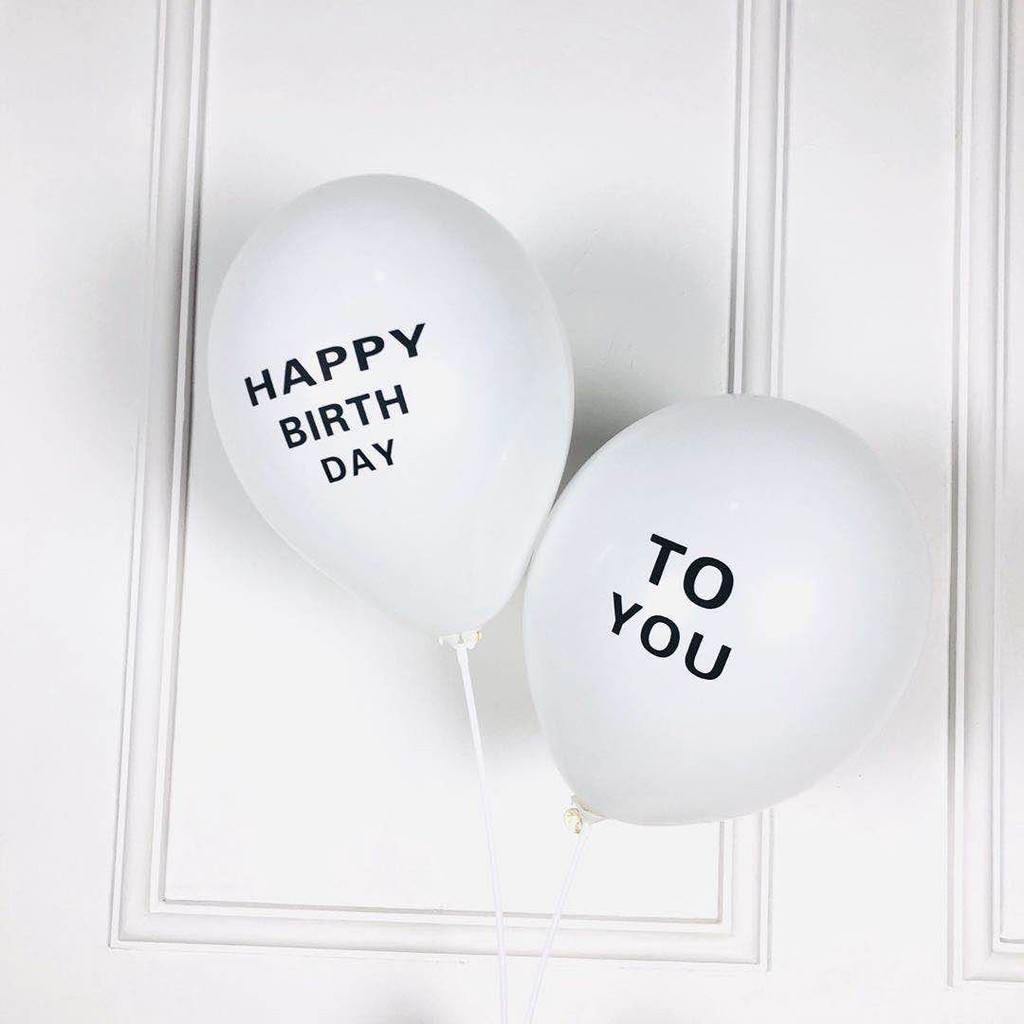 2 Cái Bong Bóng Sinh Nhật. Bóng Thổi Happy Birthday To You Style Hàn Quốc MS033