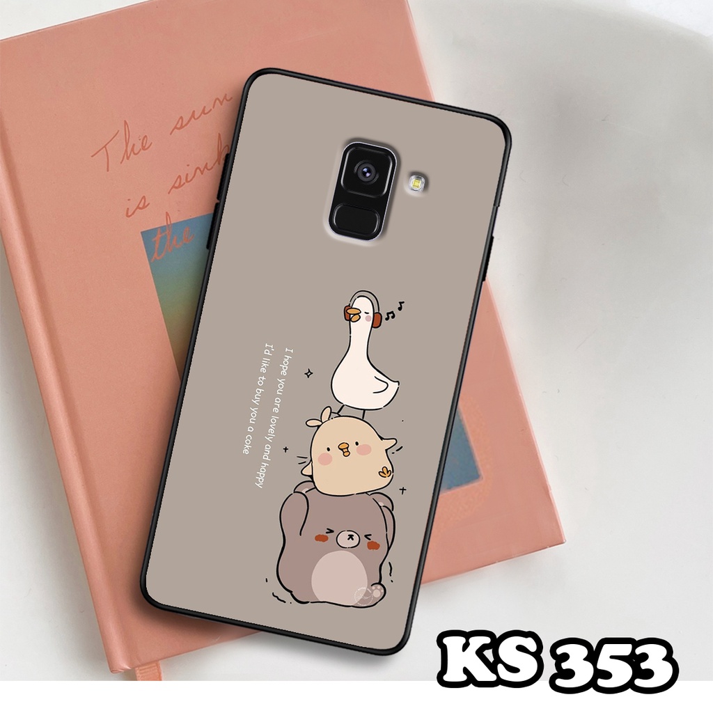 Ốp lưng Samsung A8 2018 - A8 Plus - A8 Star - Ốp Samsung in hình Cat&amp;Bear đáng yêu - Chất liệu TPU siêu bền, bảo vệ máy