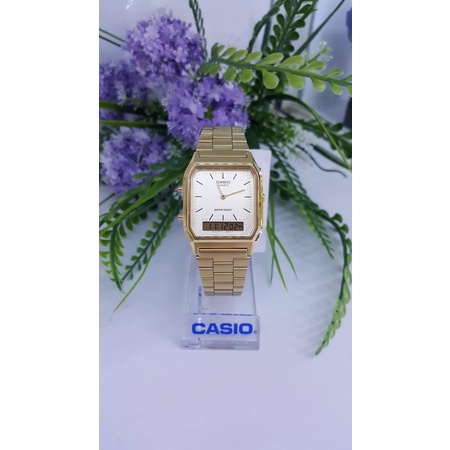 Đồng hồ Nam Nữ Chính Hãng Casio AQ-230GA-9D Mặt số và mặt điện tử kết hợp