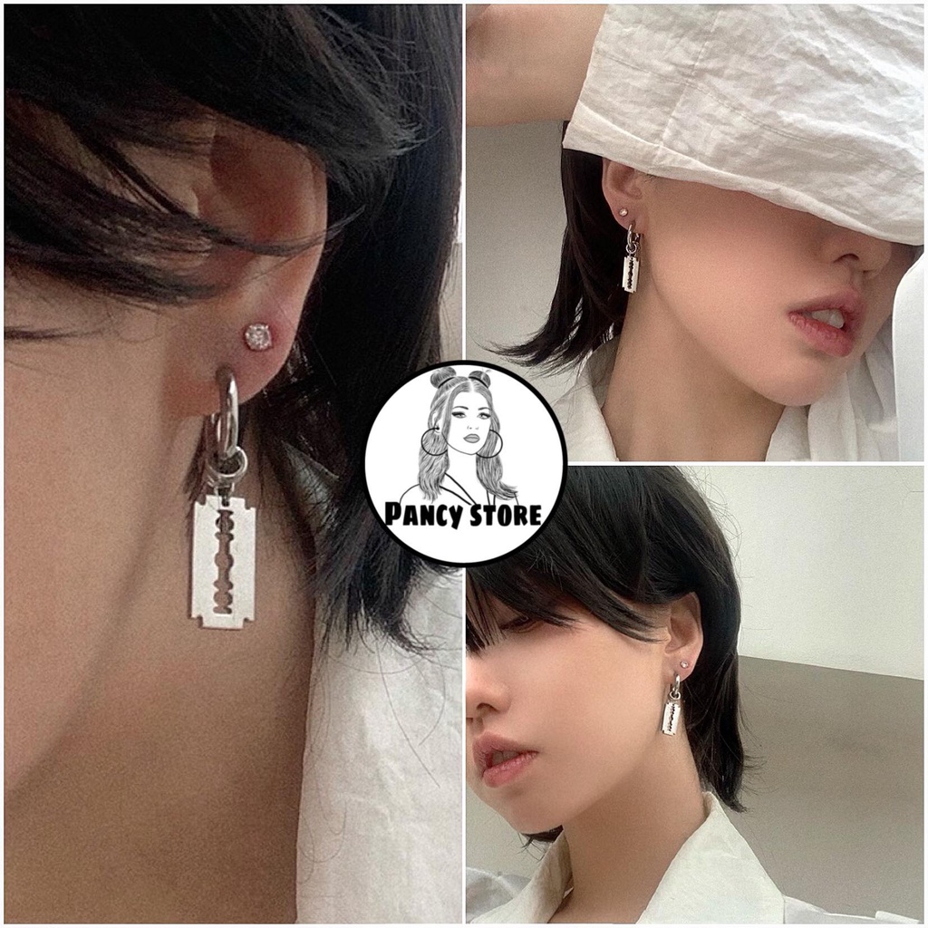 bông tai titan Dlam phối vòng nhỏ khuyên tai Unisex nam nữ