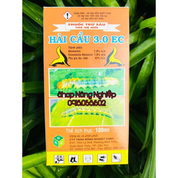 Hải Hẩu 3.0EC 100ml, sản phẩm sinh học phòng trừ côn trùng cho cây.