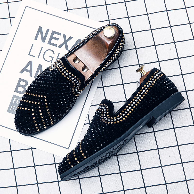 Giày Lười Da Bóng Thời Trang Cho Nam