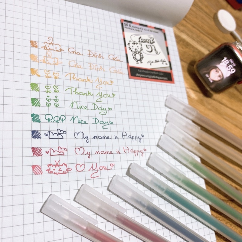 Bút gel nắp rời trang trí sổ tay, bullet journal, DIY 🖌📝📖✨✨