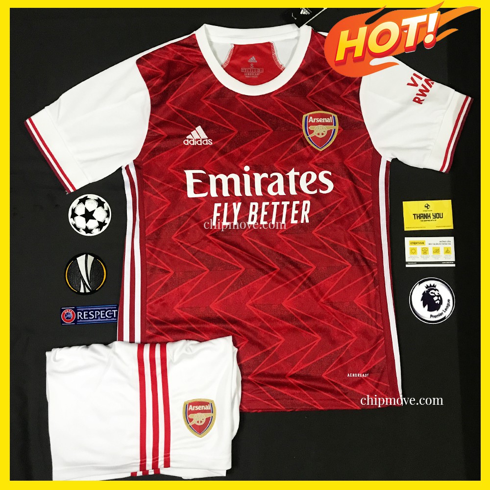 Bộ áo bóng đá Arsenal Đỏ sân nhà mùa giải mới 2020 Thái cao cấp