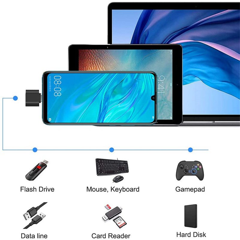 Đầu Chuyển Đổi Dữ Liệu USB 3.0 Sang Type C OTG Cho Samsung Huawei Xiaomi Phone Laptop