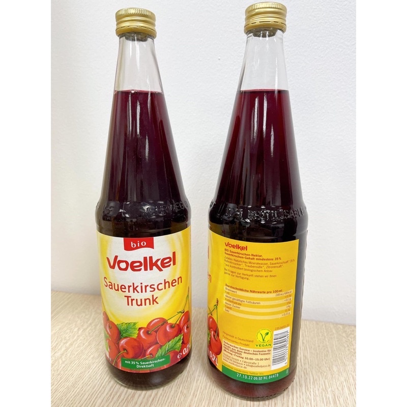 [VOELKEL] Nước ép cherry (anh đào) hữu cơ - 700ml