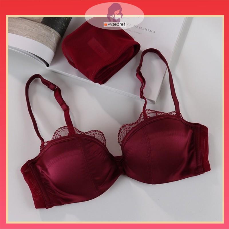 BỘ ĐỒ LÓT SATIN CAO CẤP 🍁 feeship 🍁 BỘ ÁO LÓT MUT MỎNG,CÓ GỌNG,ÔM NGỰC QUYẾN RŨ C1235 | BigBuy360 - bigbuy360.vn