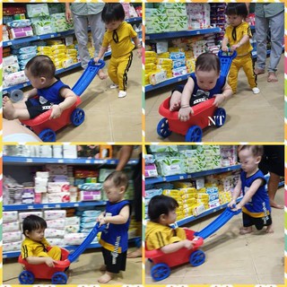 🍭🍭Xe kéo Friso SIÊU TO KHỔNG LỒ tặng kèm 29 khối xếp hình lego to xếp được nhiều hình khác nhau
