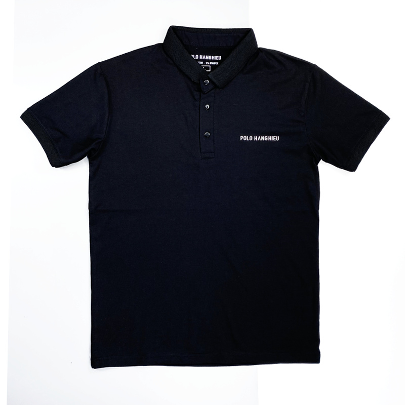 Áo thun polo nam trơn cổ trụ POLO HΛNGHIEU, vải thun cotton CVC co dãn nhẹ, form slim tôn dáng lịch lãm - POLO HΛNGHIEU | BigBuy360 - bigbuy360.vn