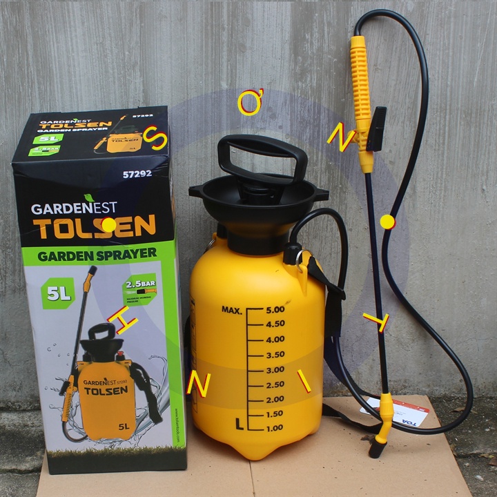 Bình 5L bơm xịt phun thuốc khử diệt côn trùng, tưới vòi phun sương tưới cây 5 Lít cao cấp TOLSEN - 57292