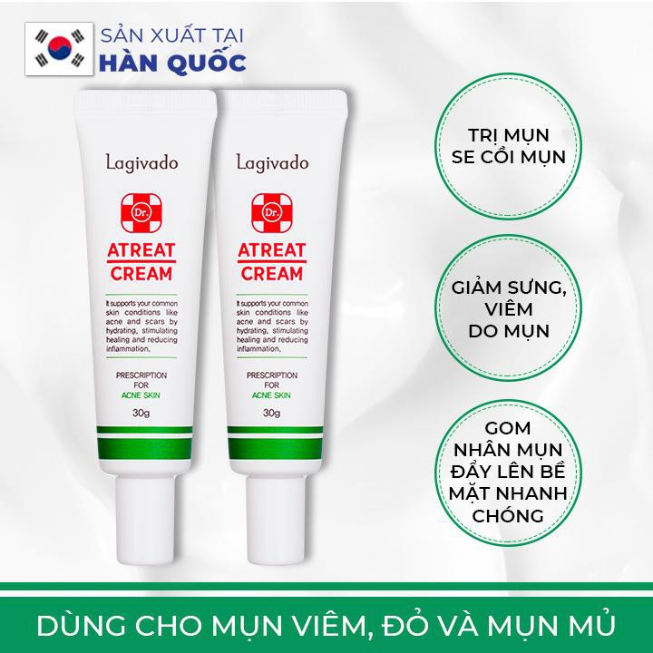 Kem chấm giảm mụn ngừa thâm sẹo rỗ, thông thoáng lỗ chân lông Dr. Atreat Cream 30g - Buysale