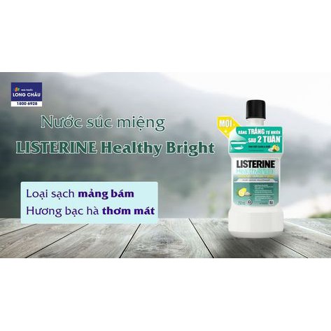 (69k duy nhất hnay) Nước Súc Miệng Làm Trắng Răng Listerine Healthy Bright (250ml)