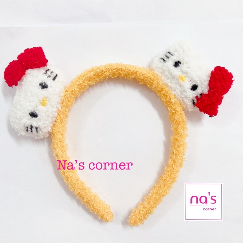 Cài tóc băng đô bờm tóc thú mèo bông hello kitty