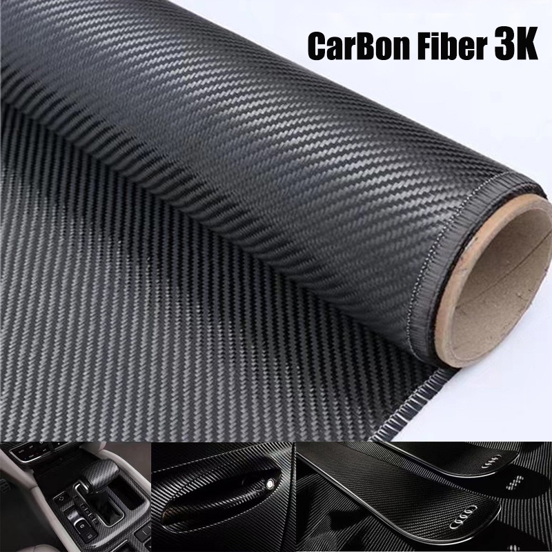 Vải sợi Carbon 3K 200g dệt chéo cho ô tô Motor Home DIY- (Nhãn dán Kain Ori Bukan)