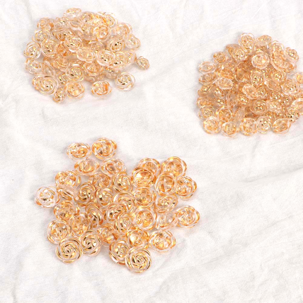 Nút Áo Trong Suốt Hình Hoa Hồng Dùng May Quần Áo Búp Bê Diy