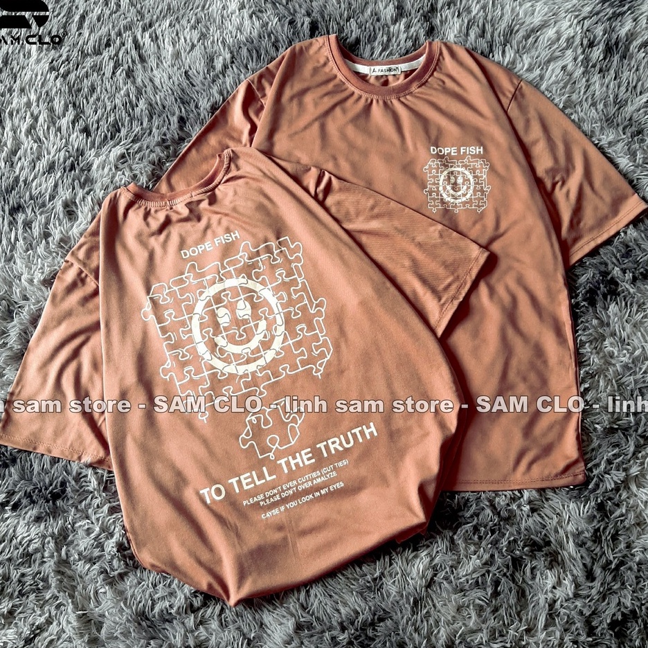 Áo thun tay lỡ nữ SAM CLO freesize phông form rộng dáng Unisex - mặc cặp, nhóm, lớp in hình XẾP DOPE FISH