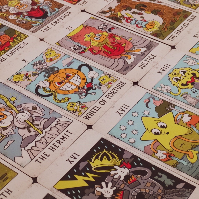 Bộ bài Mystical Medleys: A Vintage Cartoon Tarot  - Order trực tiếp Amazon US