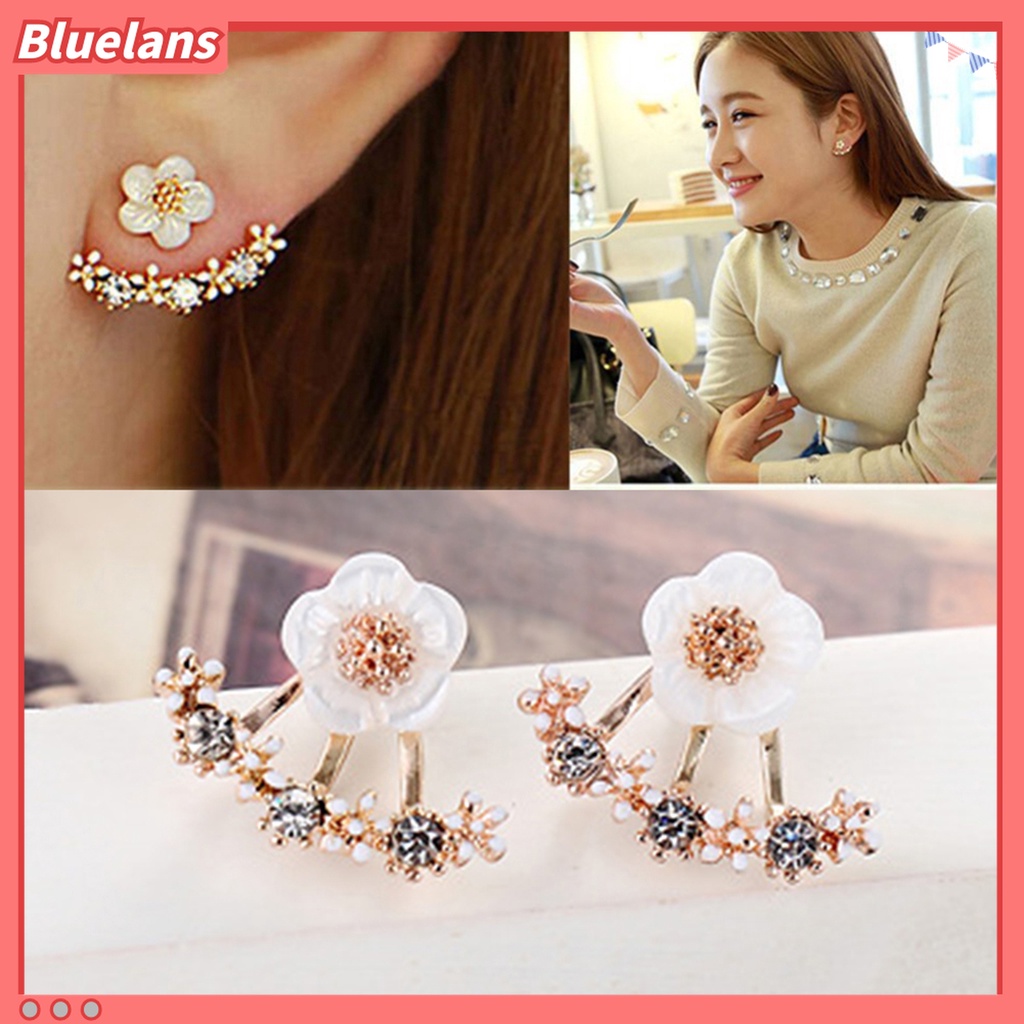 Khuyên tai hoa cúc đính đá xinh xắn dành cho nữ