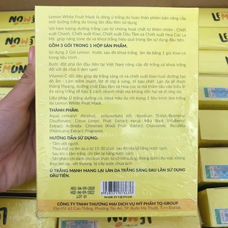 Ủ trắng chanh Lemon White Fruit Mask