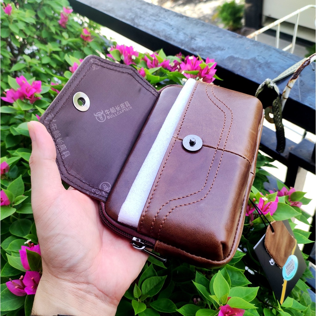 [Zachi] Túi đeo hông, đeo thắt lưng đựng điện thoại DA BÒ THẬT T09 | BigBuy360 - bigbuy360.vn