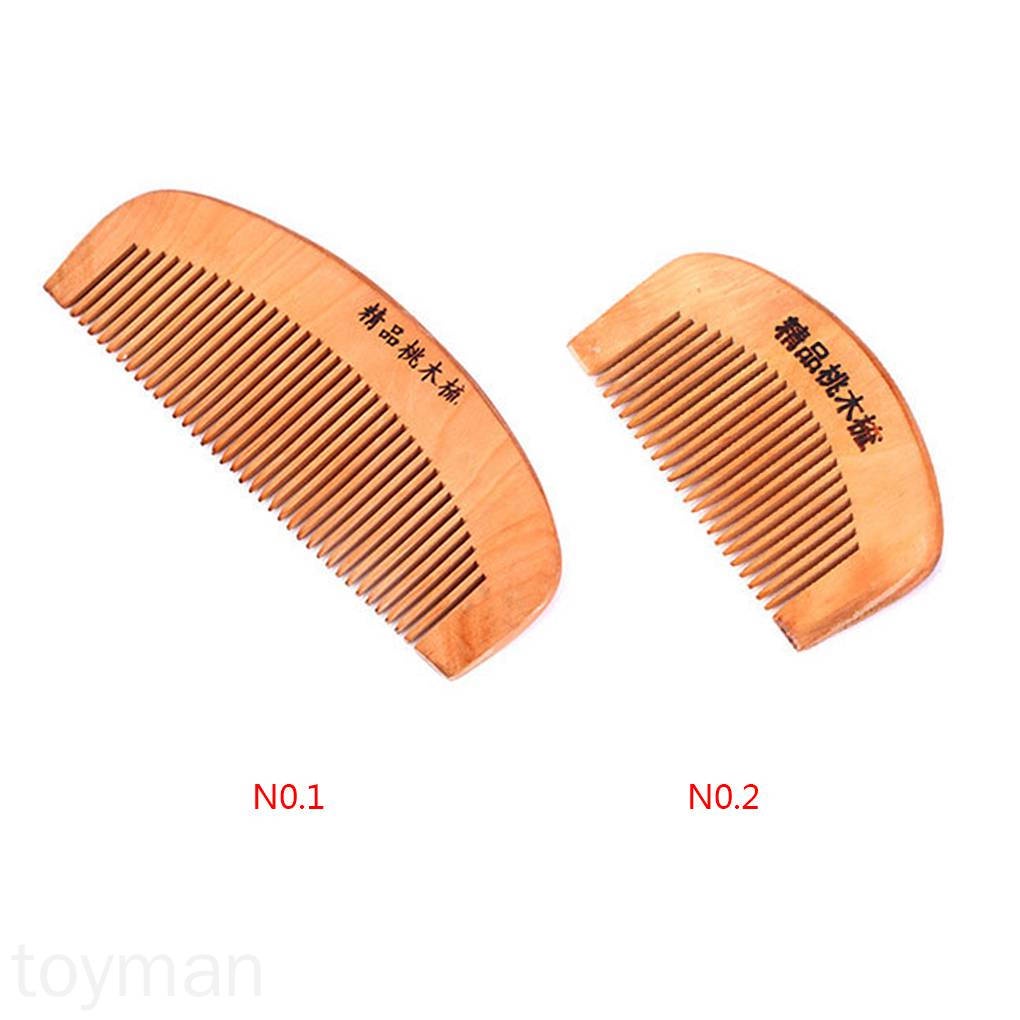 Lược Chải Tóc Gỗ Đào Tự Nhiên Chống Tĩnh Điện Bảo Vệ Chống Gẫy Tóc Thân Thiện Môi Trường Cỡ Vừa Gọn Xinh - QueenStore