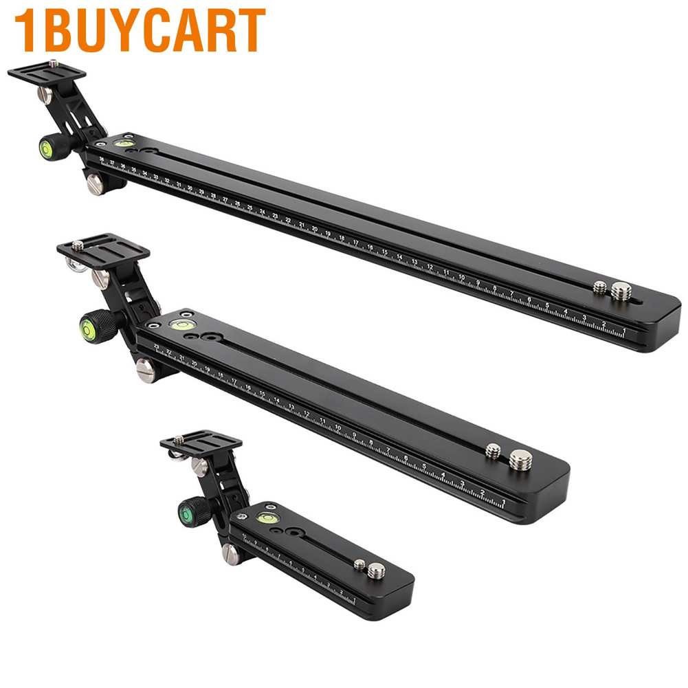 Set tấm nhả nhanh đỡ ống kính tiêu cực dài màu đen với vít 1/4 cho thợ chụp máy ảnh kỹ thuật số