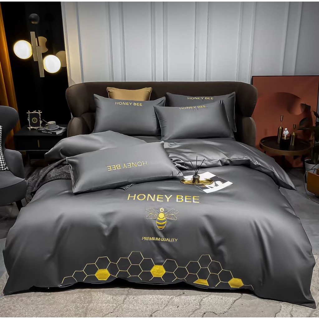 Bộ chăn ga gối phi lụa M2T BEDDING Luxury phong cách hiện đại chất vải mát đủ kích thước và màu sắc