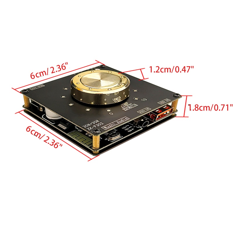 Bảng Mạch Khuếch Đại Âm Thanh ZK-F302 Hỗ Trợ Thẻ Aux USB