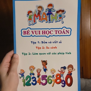 Học liệu - Bé vui học toán dày hơn 100 trang full màu giấy đep  - Fun with Maths 100+ pages full colour glossy paper
