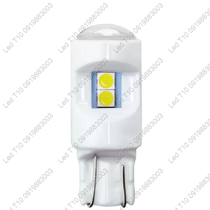 01 bóng LED T10 6smd 3030 CERAMICS lắp cho demi, xi nhan xe máy ô tô